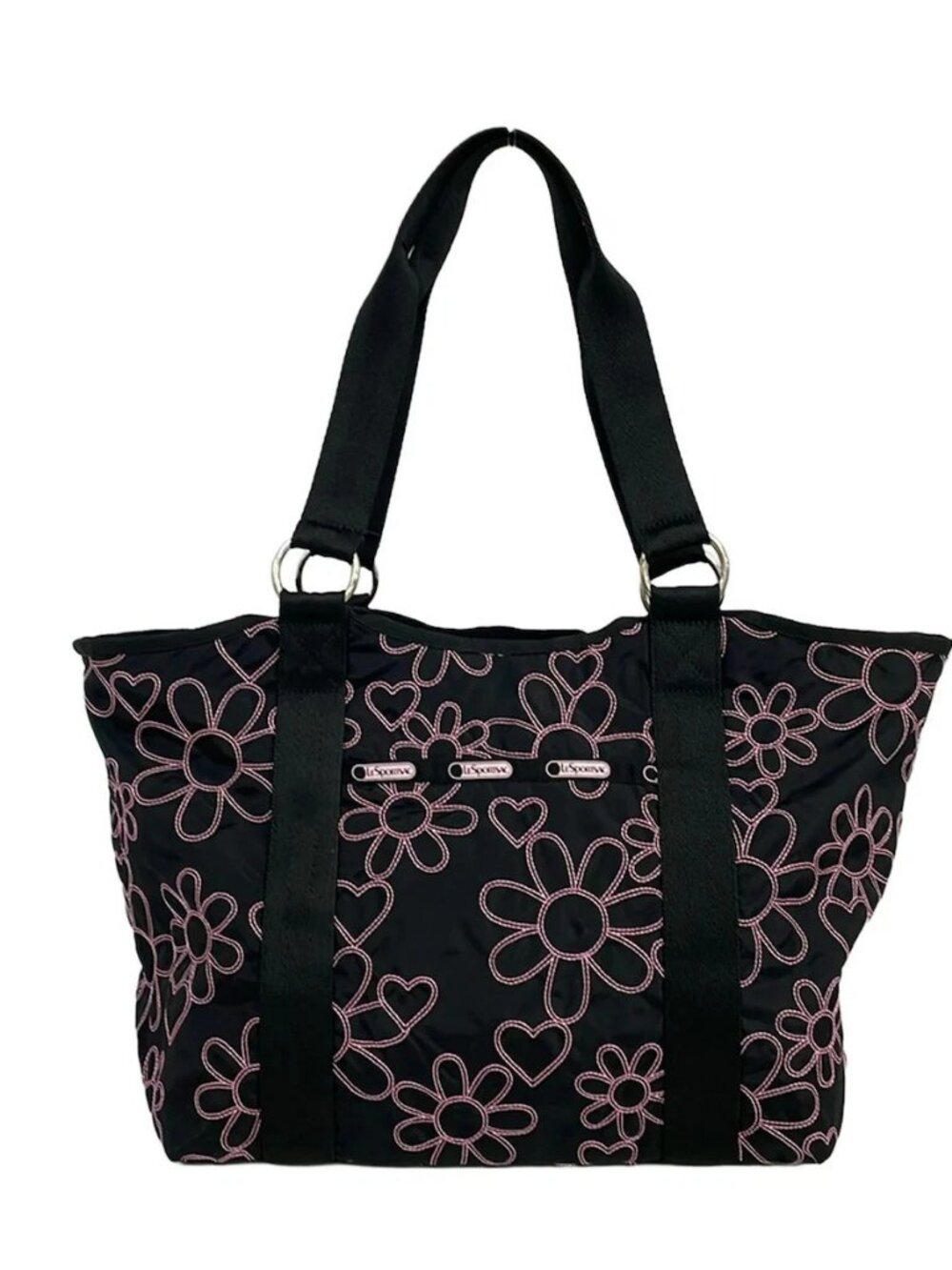 LESPORTSAC Black Pink Respo Nylon Shoulder Bag